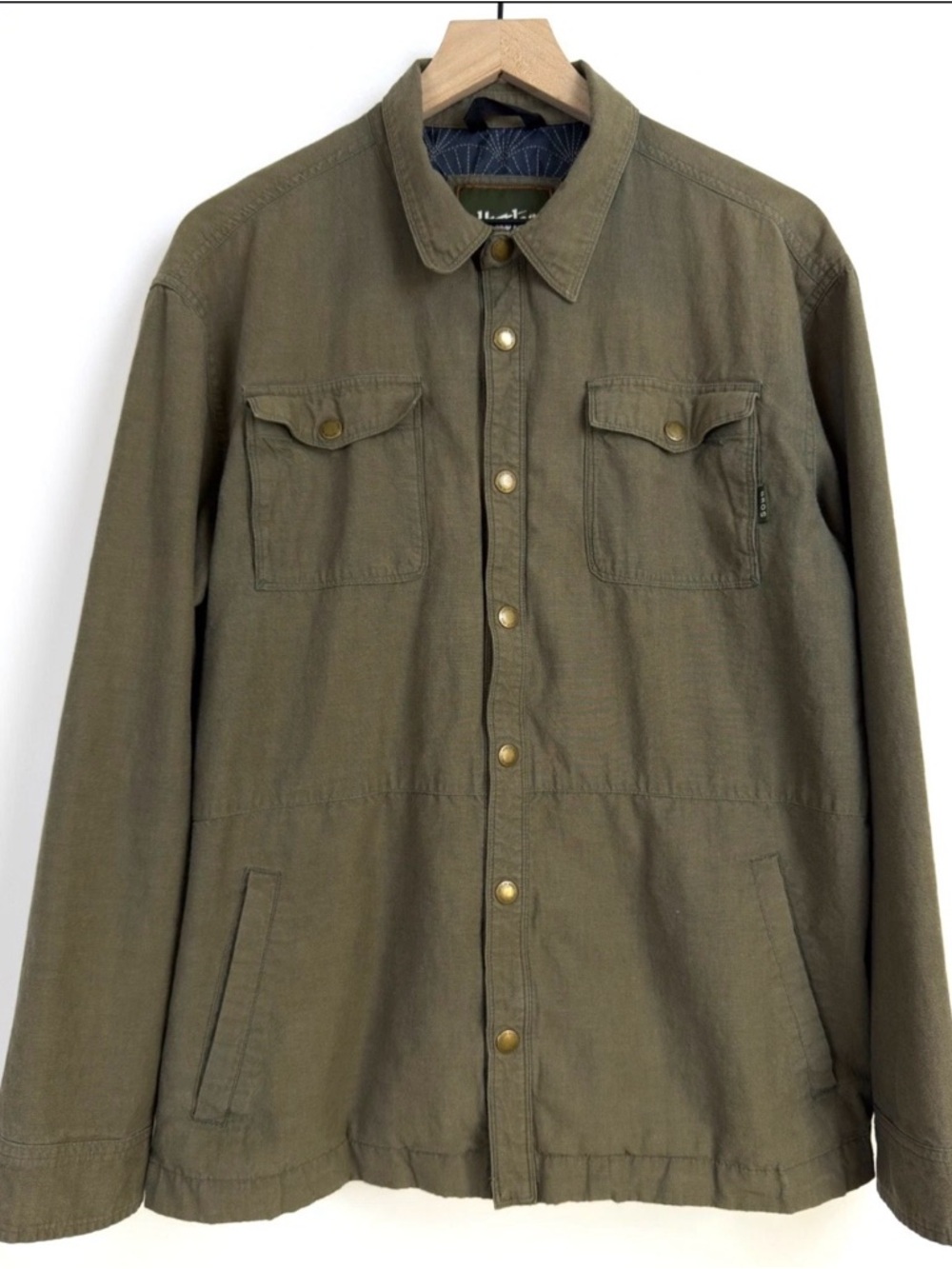 Howler Bros Roadrunner Shell Jacket Willow Green Snap Button